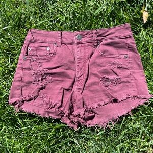 A & E stretch high rise festival shorts